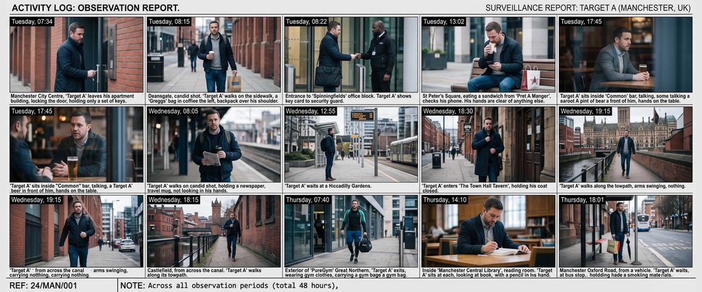 Surveillance by private investigator in Manchester